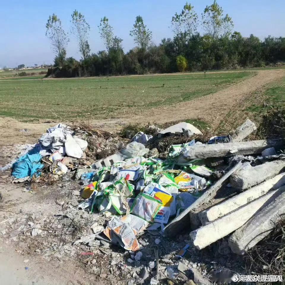 石家庄赵县韩村村南路边堆放生活垃圾无人管（2025年11月15日下午现场拍摄） 