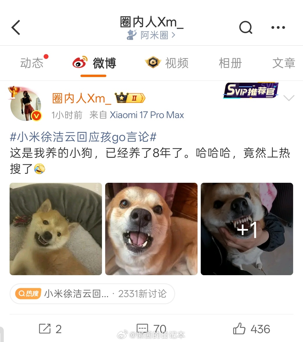 小米徐洁云回应孩go言论 说到底不就是一只宠物狗的名字吗？这都能热搜？车圈“三战