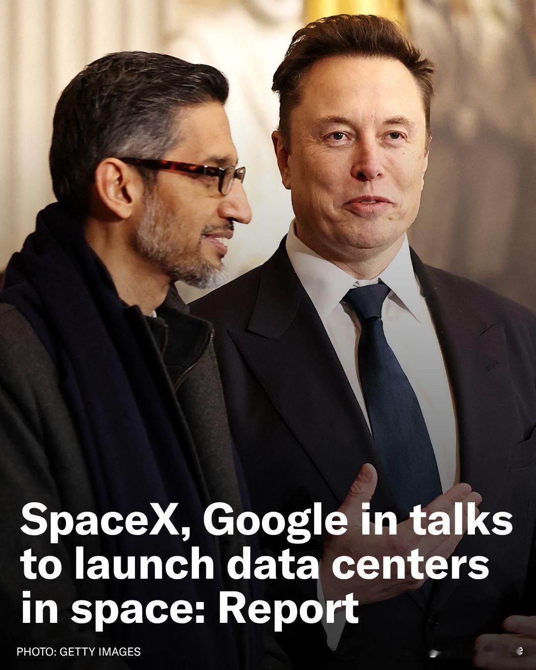 雅虎财经报道，马斯克拥有的SpaceX 和 Google 据报道正在进行谈判，他