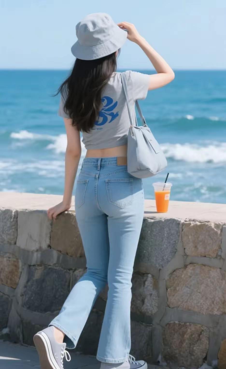 海边漫步，清爽夏日穿搭，轻奢随性，享受阳光与海风。