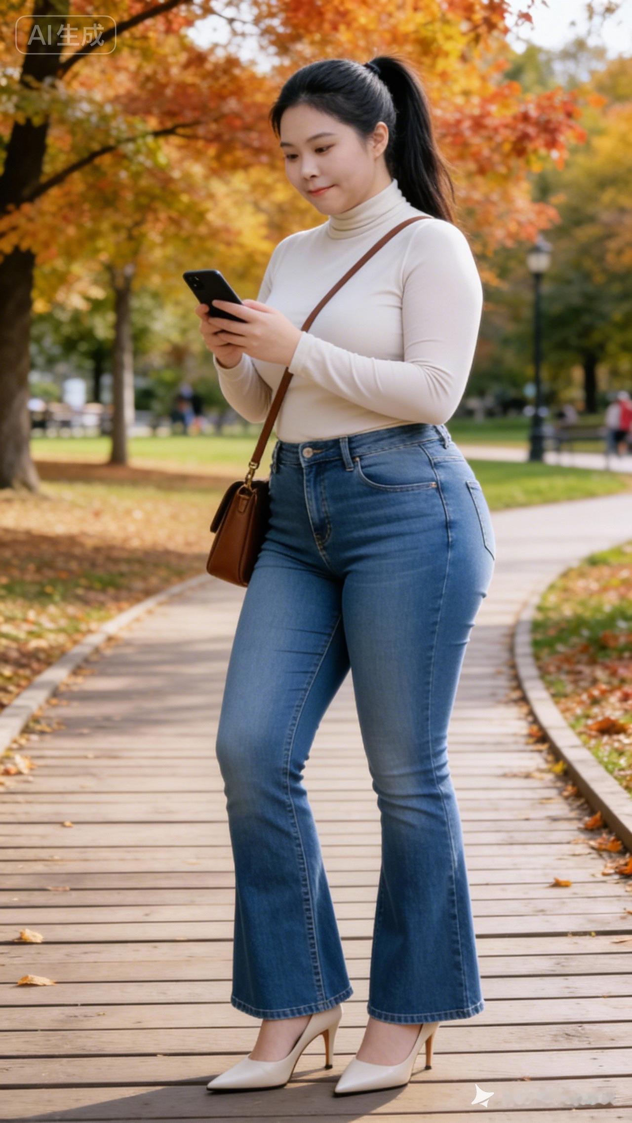 秋日穿搭指南：高领毛衣+牛仔裤，时尚又舒适！