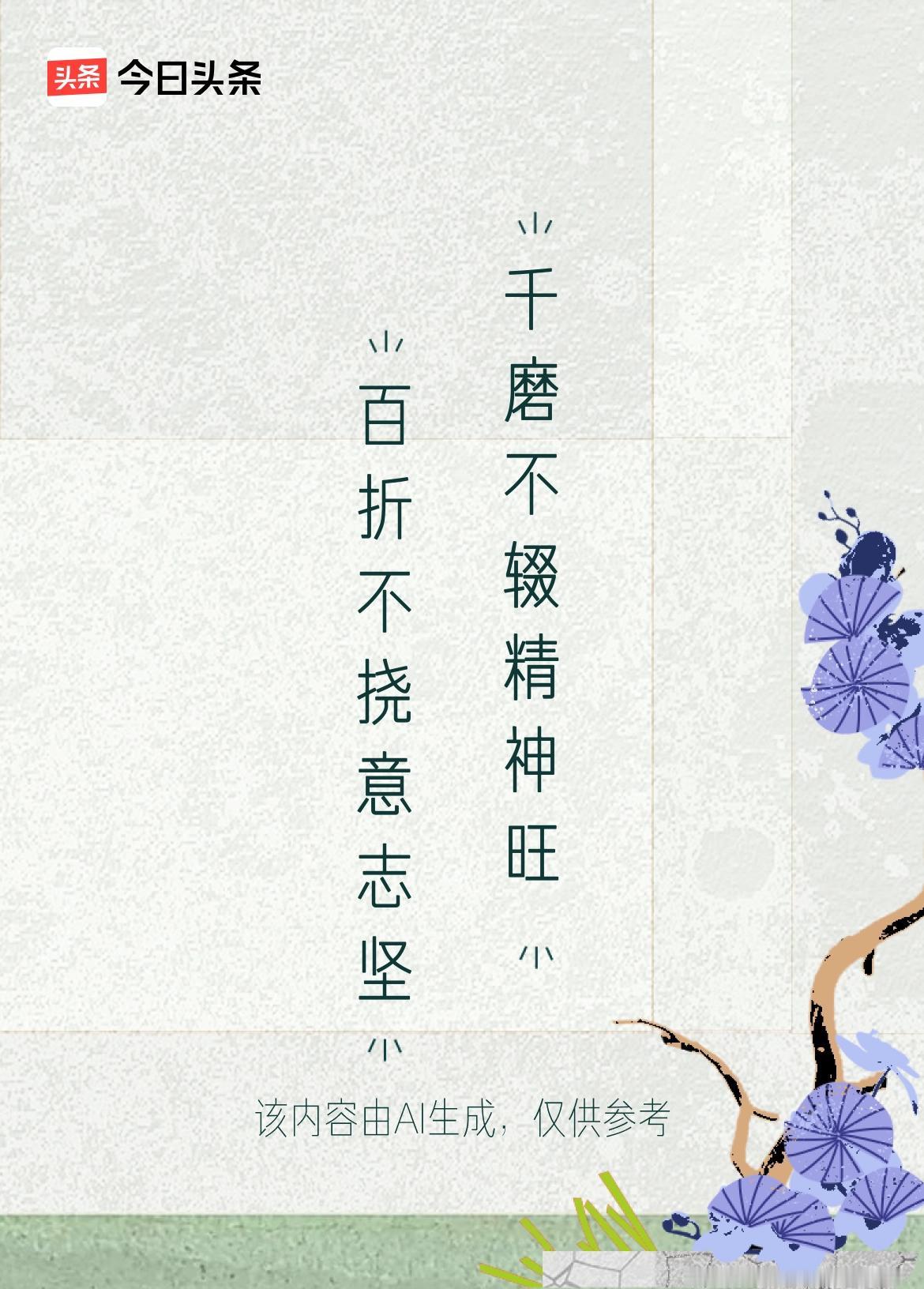 人生感悟：百折不挠是成功的基石，没有人能够随随便便成功，勤奋坚持才能成事，失败是