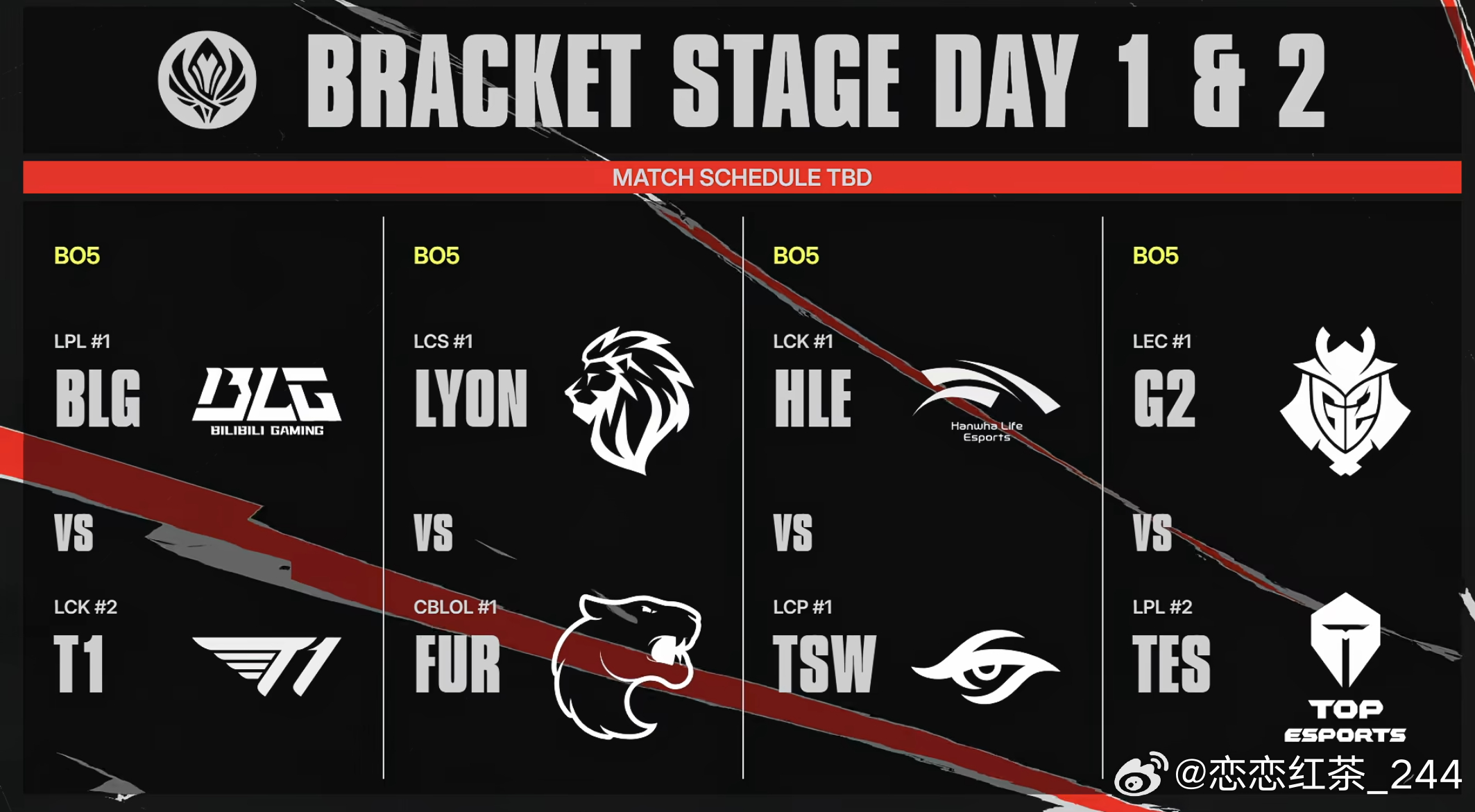 2026 MSI 淘汰赛首轮对阵如下👇上半区：BLG vs T1LYON vs