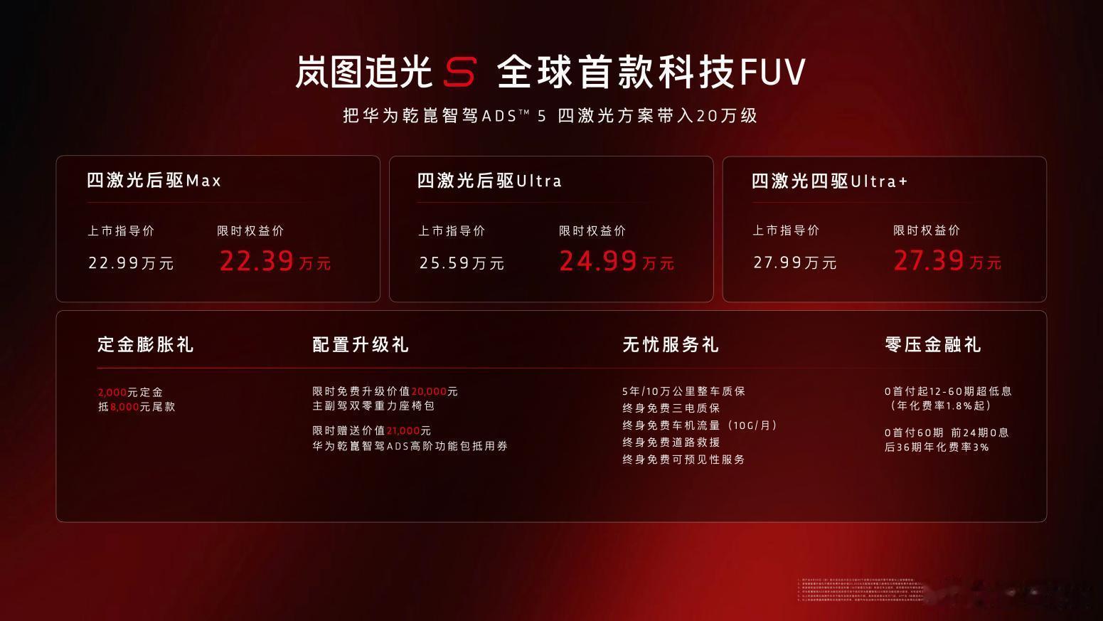 岚图追光S上市 杨洋现场提车。那这台车到底啥水平？20万级纯电SUV，标配华为乾