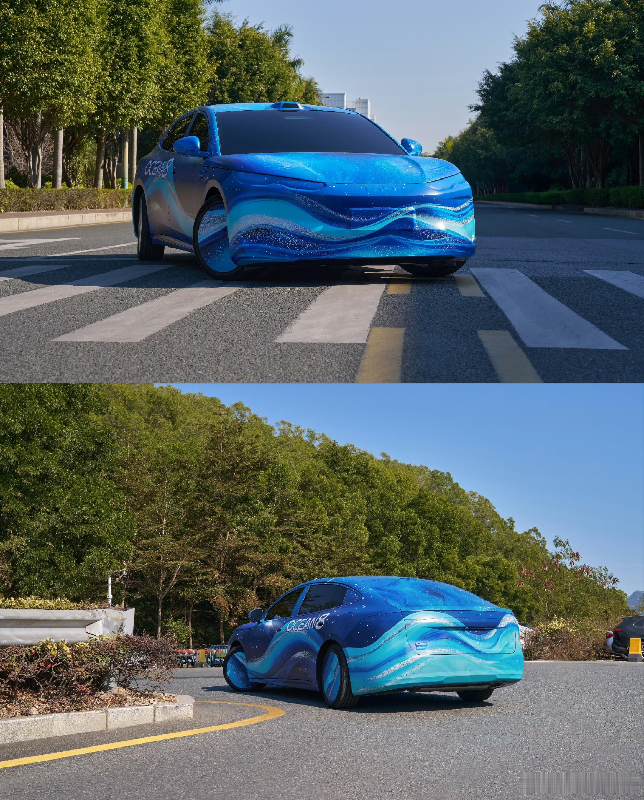 海洋8系双旗舰新能源汽车 又上新图了海豹08海狮08 比亚迪