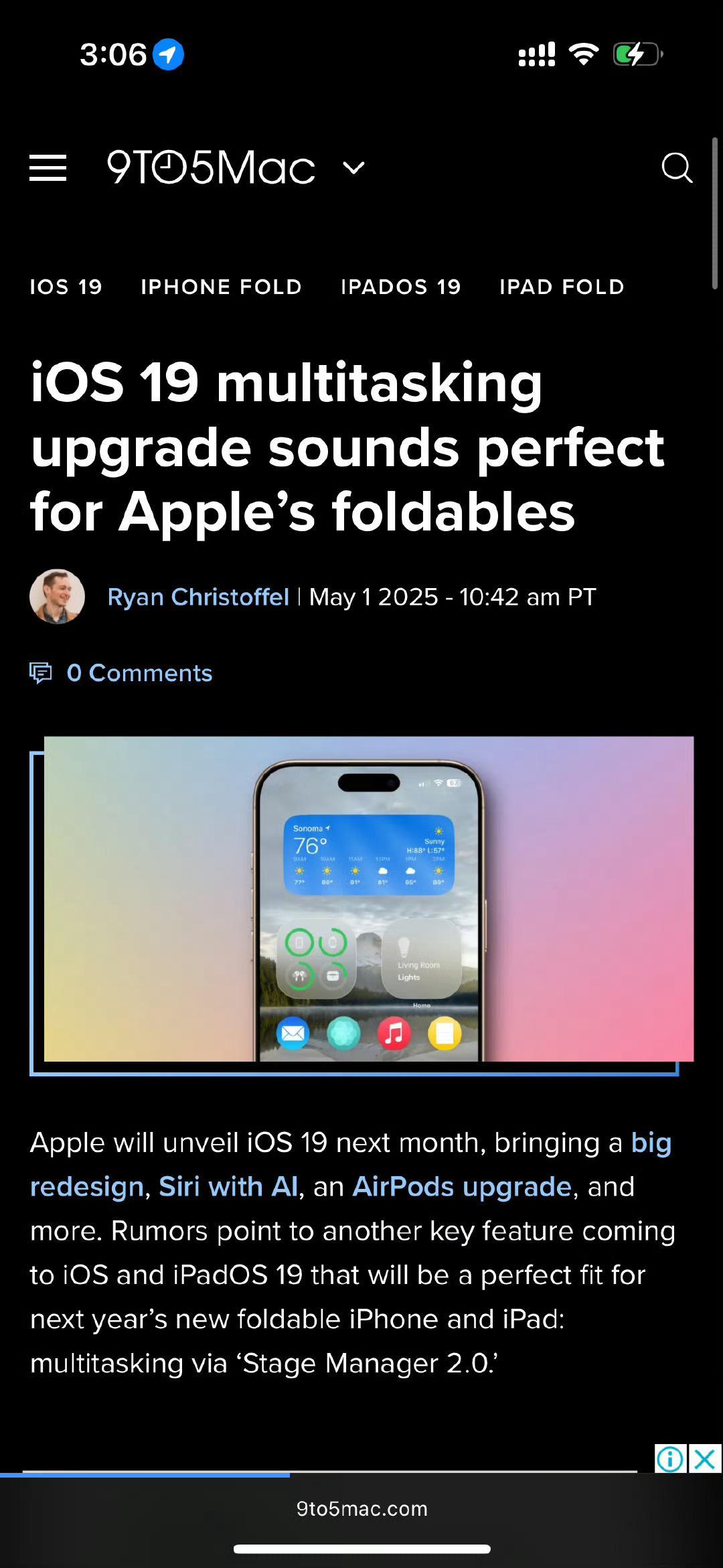 iOS 19 将带来新版本台前调度，将非常适合折叠屏 iPhone ​外交部回应