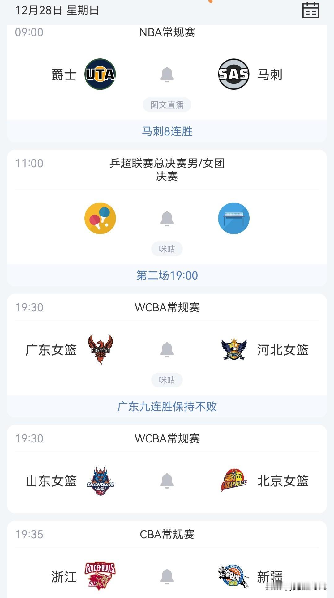 明日山东女篮战北京女篮 广东女篮战河北女篮 马刺战爵士等焦点赛事关注