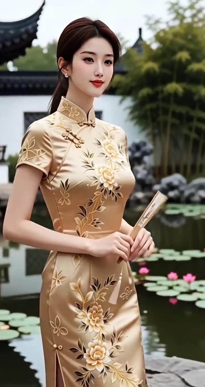 优雅旗袍，古风韵味，惊艳一瞥