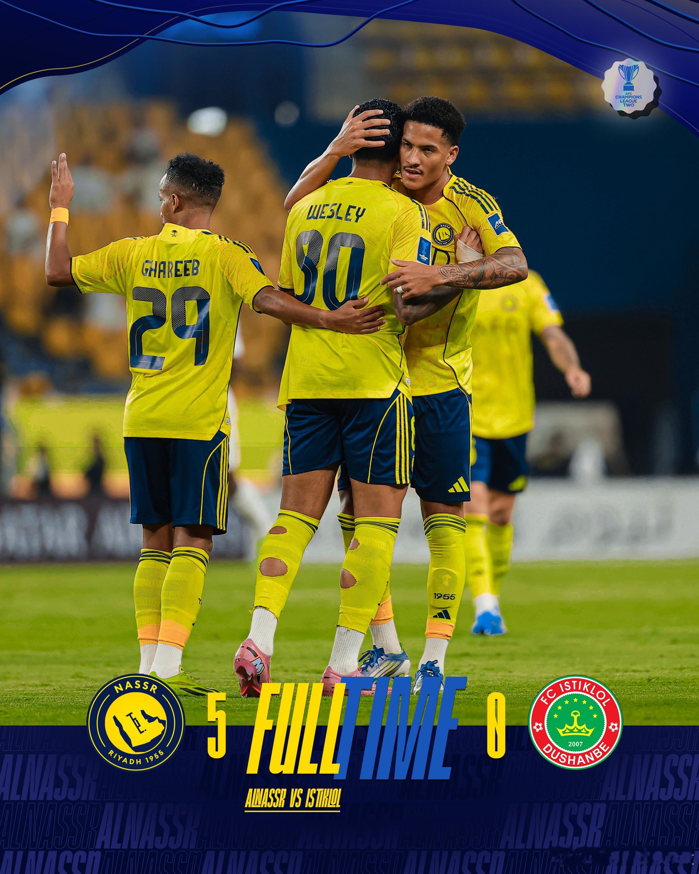 C罗[超话] 5-0加里卜、安热若、韦斯利、科曼、马内一人一个⚽️ ​​​