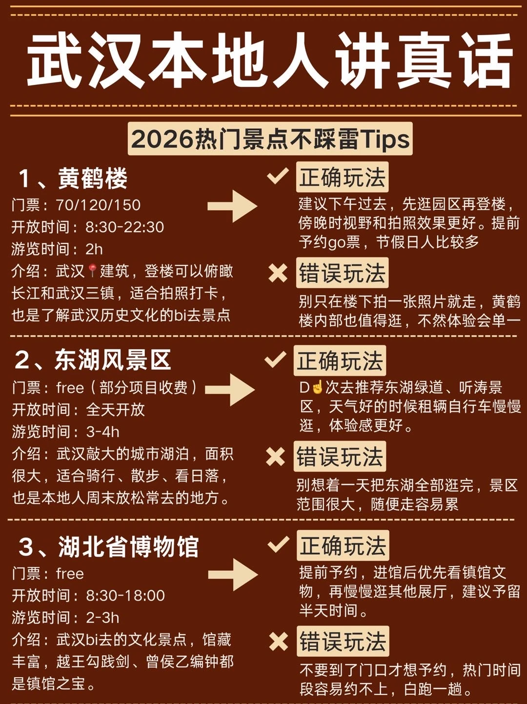 拜托了✅去武汉的朋友存下吧，很难找全的