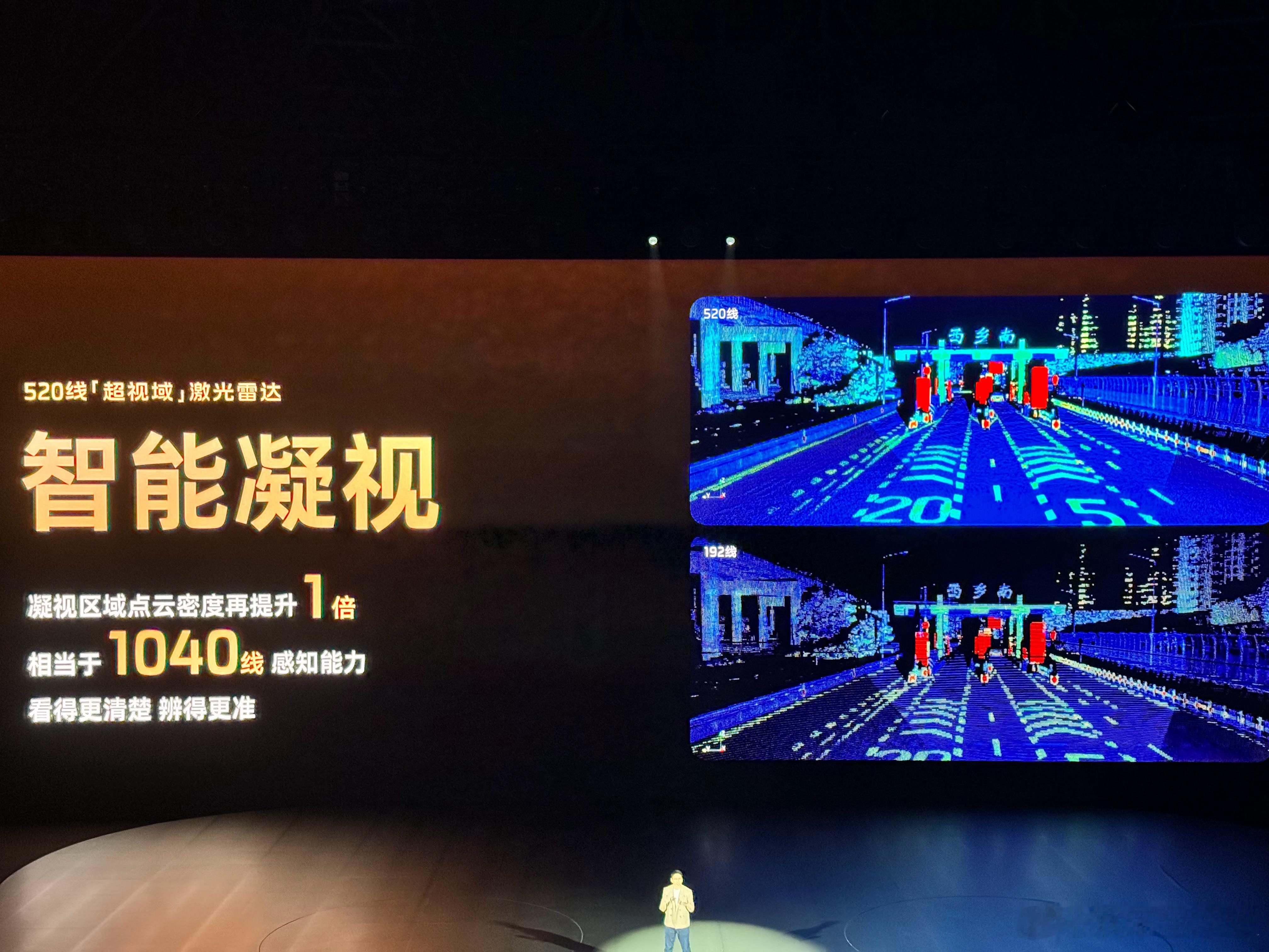 激光雷达线数这事，可以通过改变运行方式增加所谓的线数，智己520线也可以凝视成1