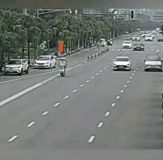 这个骑电动车的也太不要命了，完全无视交通状况，竟然敢这般毫无顾忌地横穿马路？