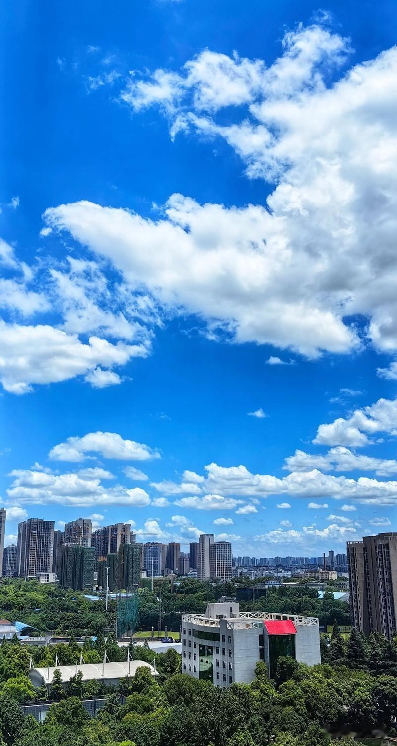 我的今日状态：😁轻松愉快
我这里的天气：🌈雨过天晴

今日天气，蓝天白云，温
