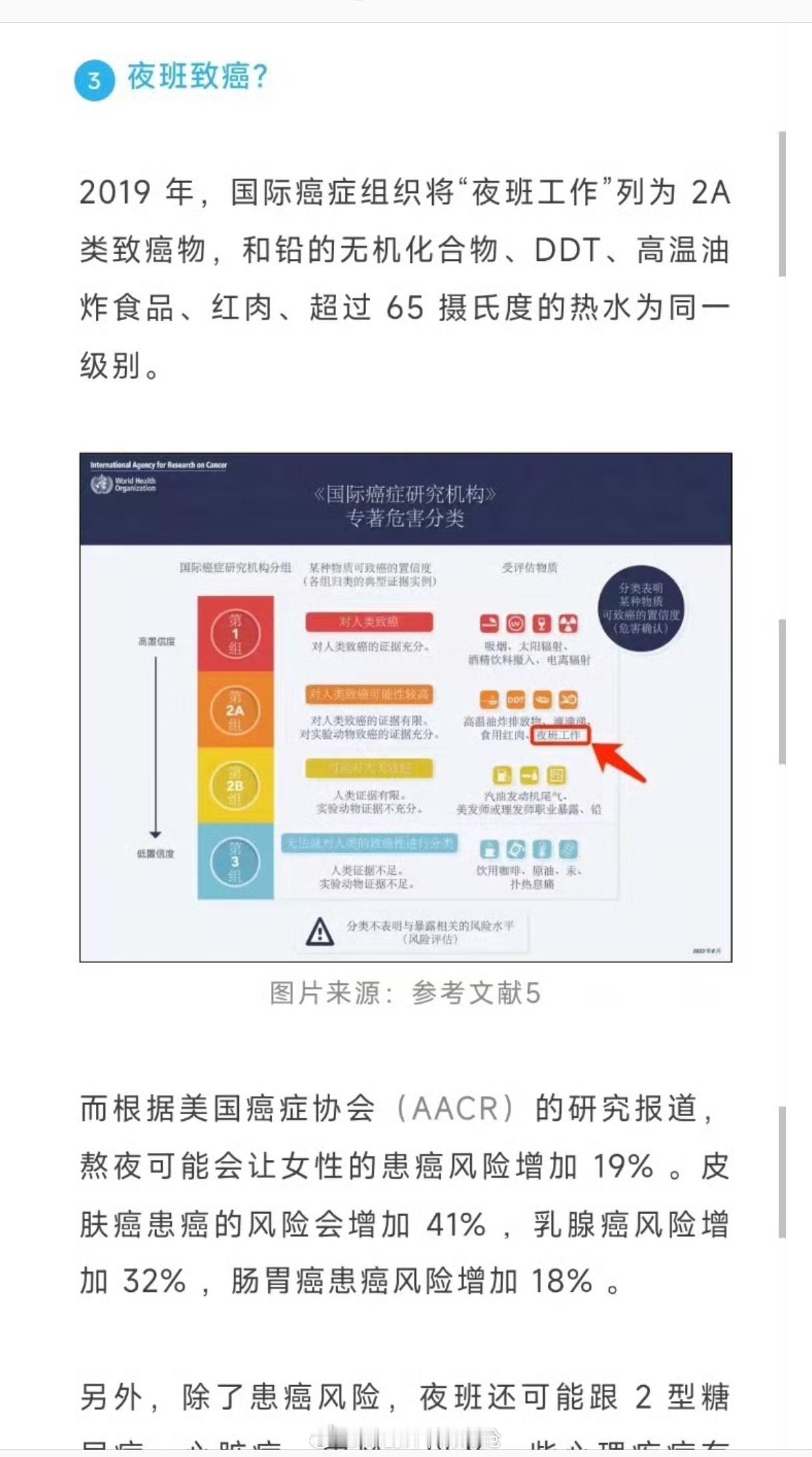 #上夜班或增加患癌风险#原来夜班属于明确的致癌物！你们的行业，有夜班吗？评论区里