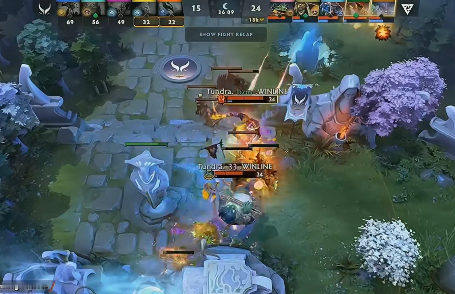 XG第一局不敌Tundra，下路那波领先5-6k经济的团战被33的A杖朗戈拉扯麻