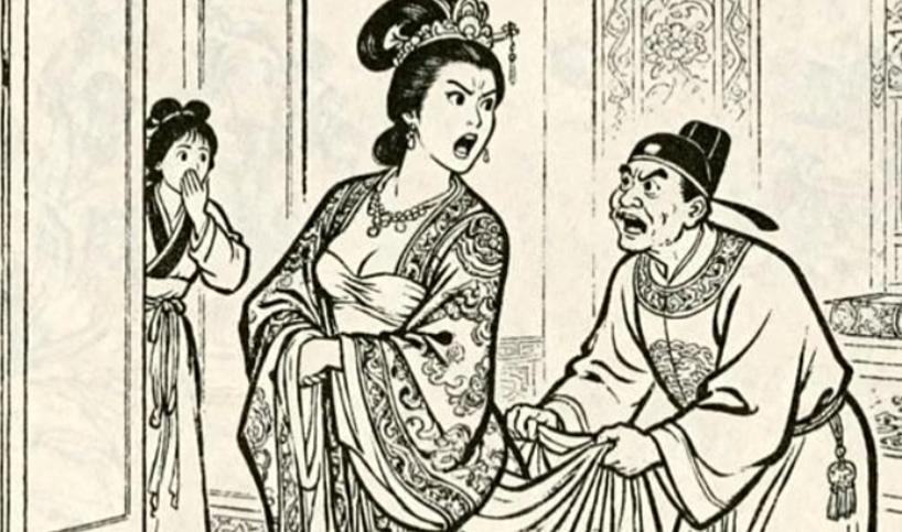 1627 年，太监总管陈德润垂涎皇后美色，趁着对方沐浴时扯着对方的裙裾说 “奴才
