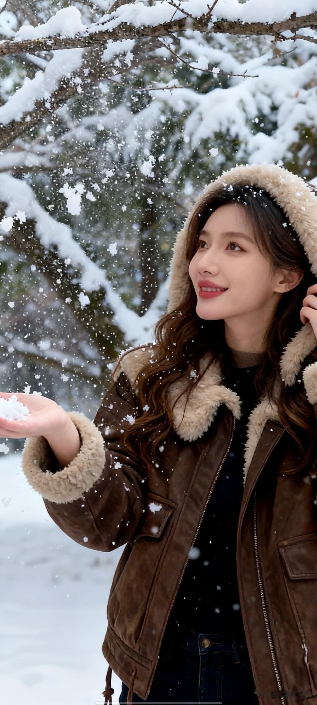 下雪啦，快过年了。