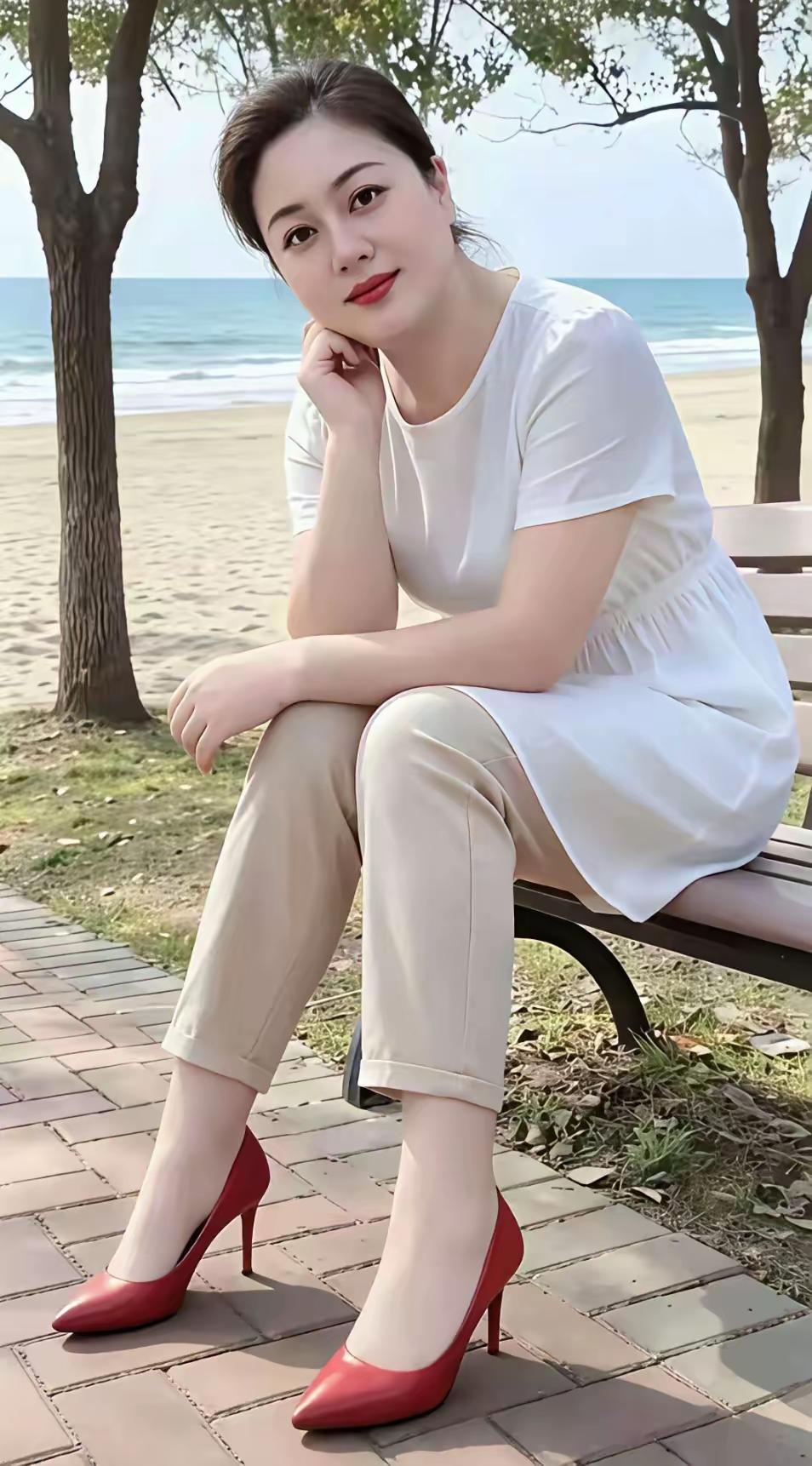 幸福多豪迈，
游玩坐室外。
一展美容姿，
留念照片拍。