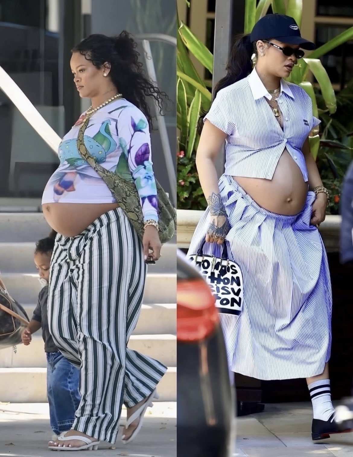 Rihanna的孕期穿搭： 