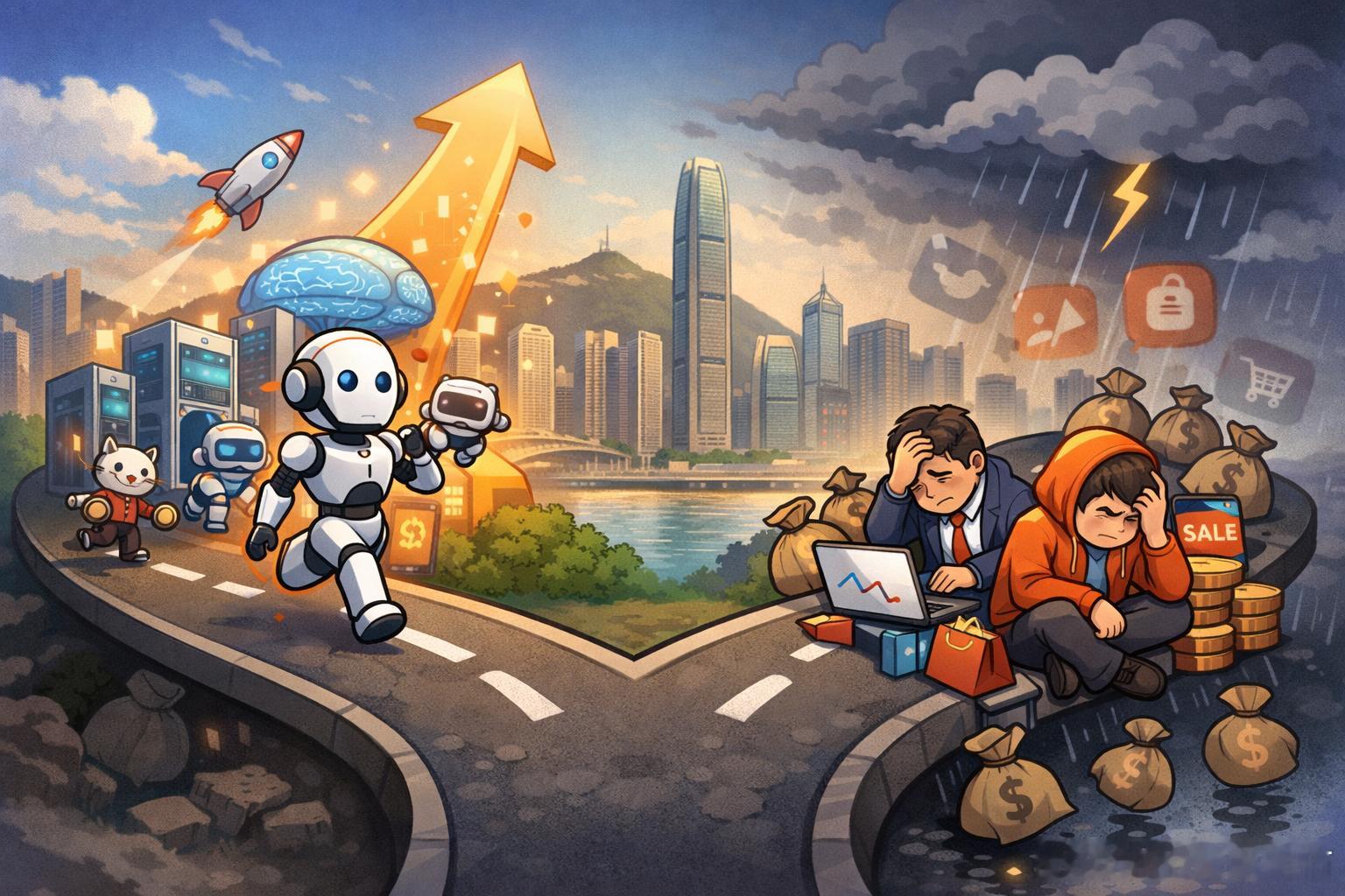 港股开年大轮动：AI新贵狂飙，互联网巨头被“变现焦虑”重新定价农历新年假期后港股