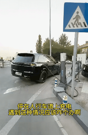 充电收费，那是不是连进电站都得收费呀？不然实在想不明白，这两辆车为啥非得停在路上