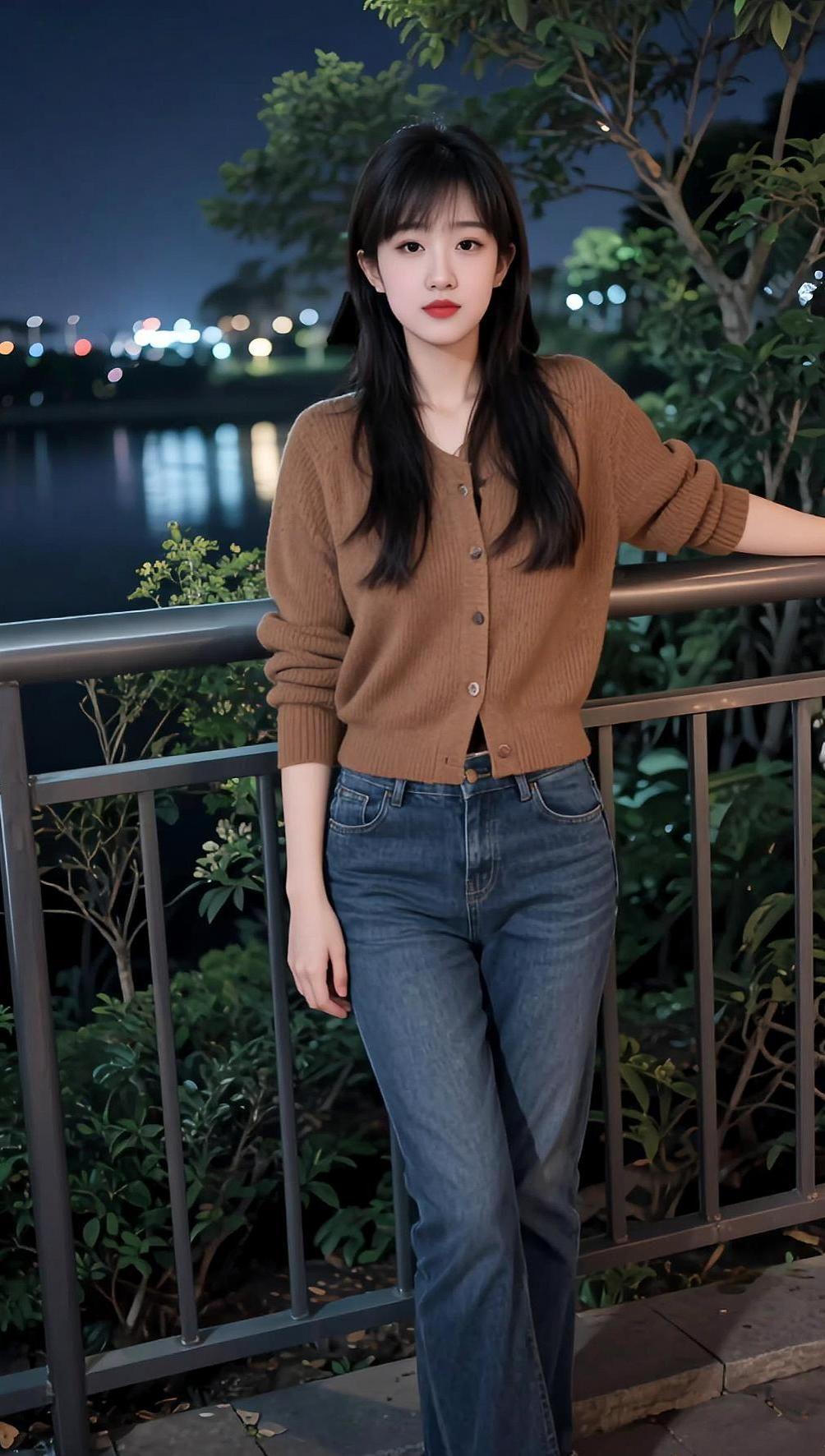 AI河畔夜景照 抖音ai创作