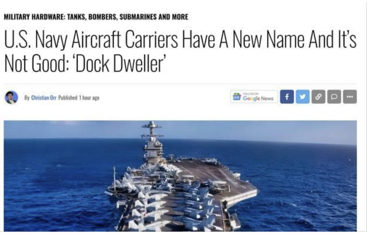 美国媒体最近对自家航母一顿吐槽，把美式军事霸权的底裤都快扒下来了。以前美国航母那