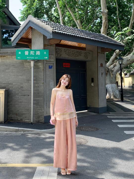 新中式人丝套装好温柔～