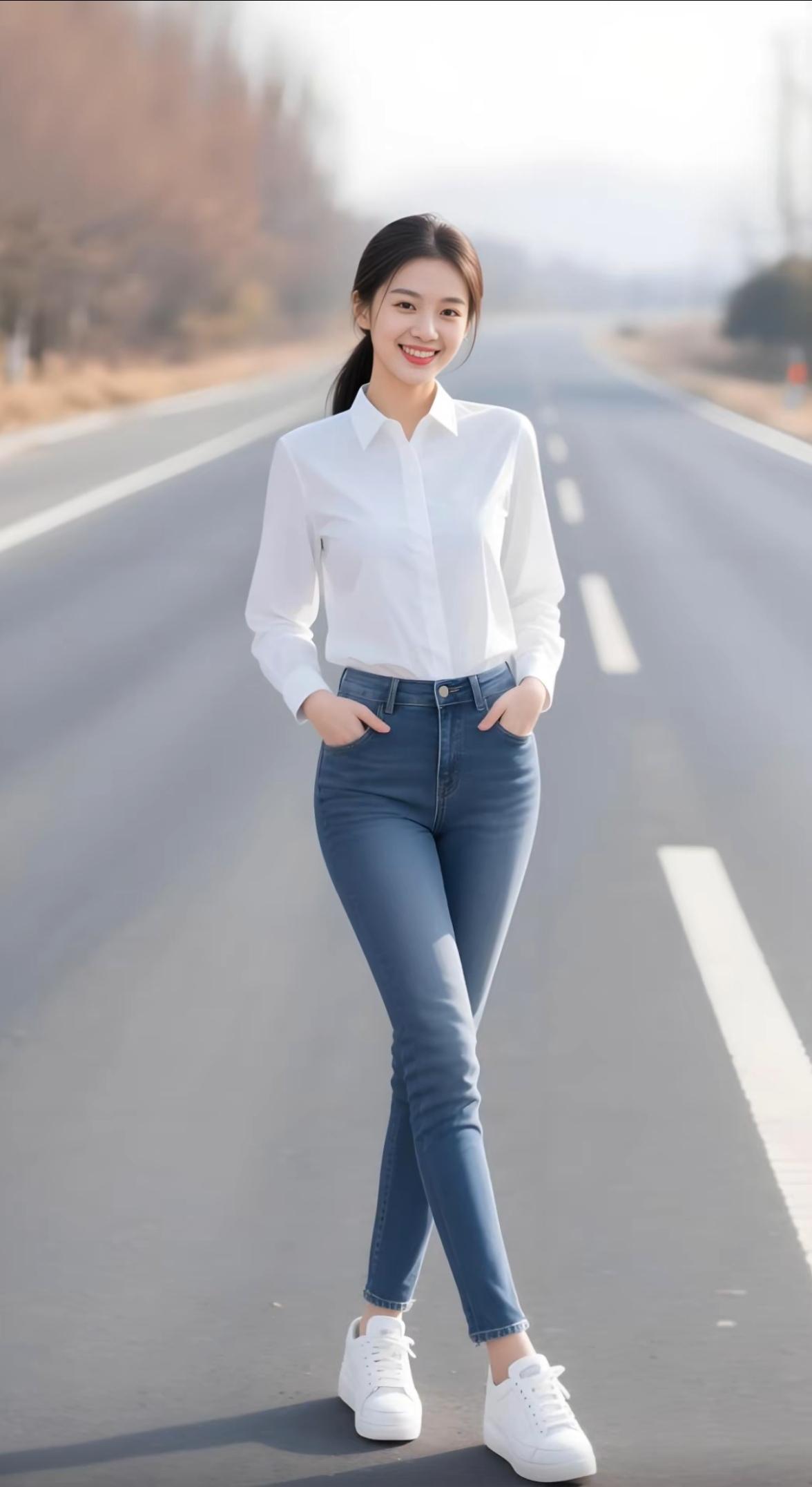 白衣飘飘，路远人长。