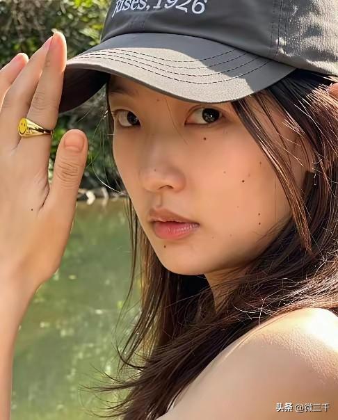 周依然脸上的痣是有点多，换了别的女明星早就去医美去除了，包括现在许多男明星也在纷