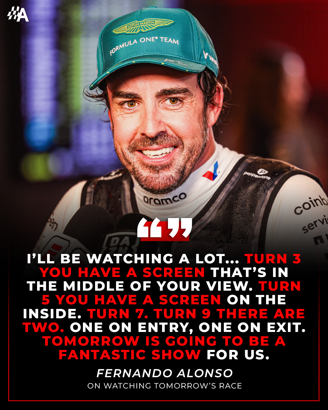 头哥是看热闹的乐子人心态已经盘算好坐在车里跑比赛的时候，能在哪个弯角的屏幕看直播