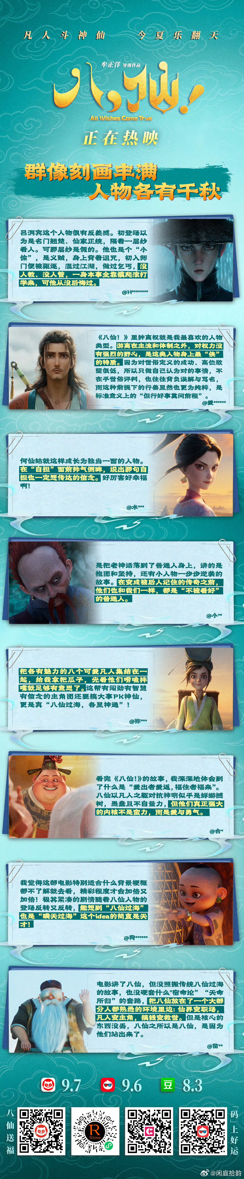 八仙工作日票房逆跌国漫新片《八仙！》势头很猛呀 大家都看了吗？ 