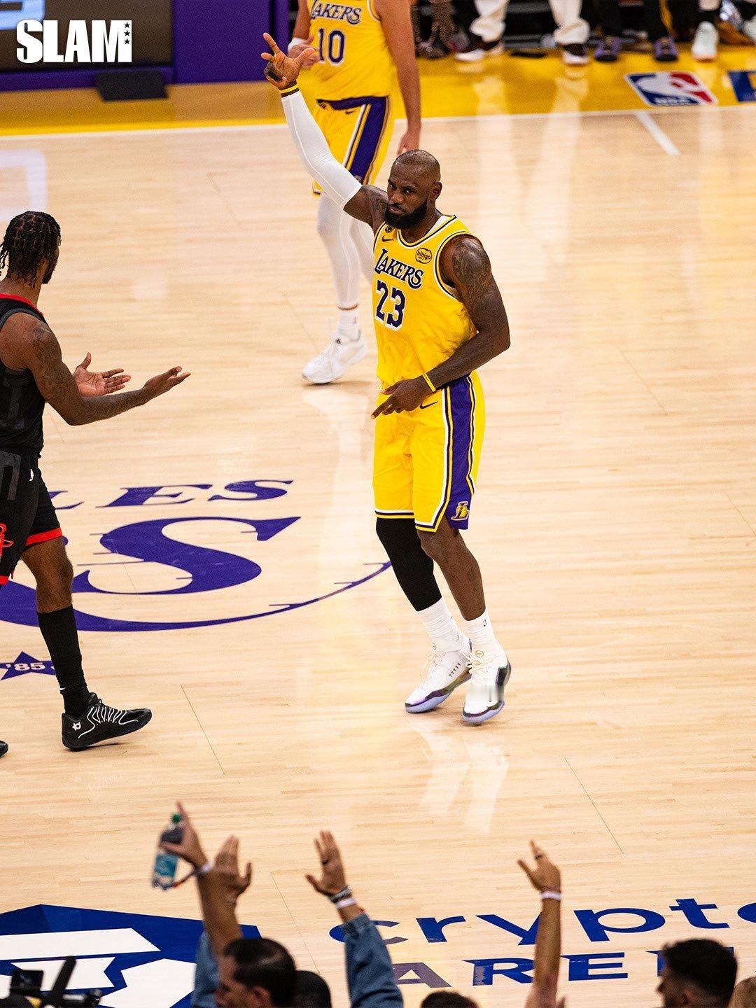 SLAM图片湖人战胜火箭湖人1比0火箭nba季后赛