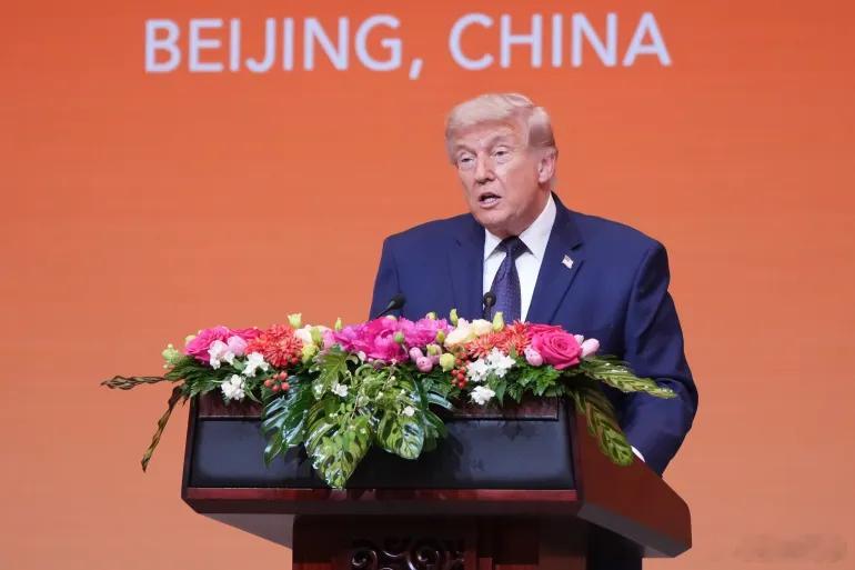 特朗普访华欢迎宴会罕见如此正式，记录经典场面 