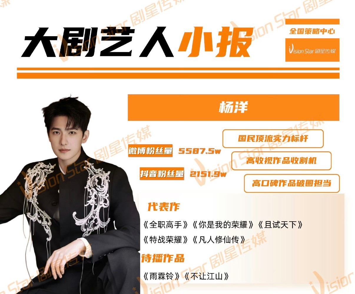 杨洋雨霖铃Q2播出雨霖铃37集 杨洋《雨霖铃》开启播前招商 