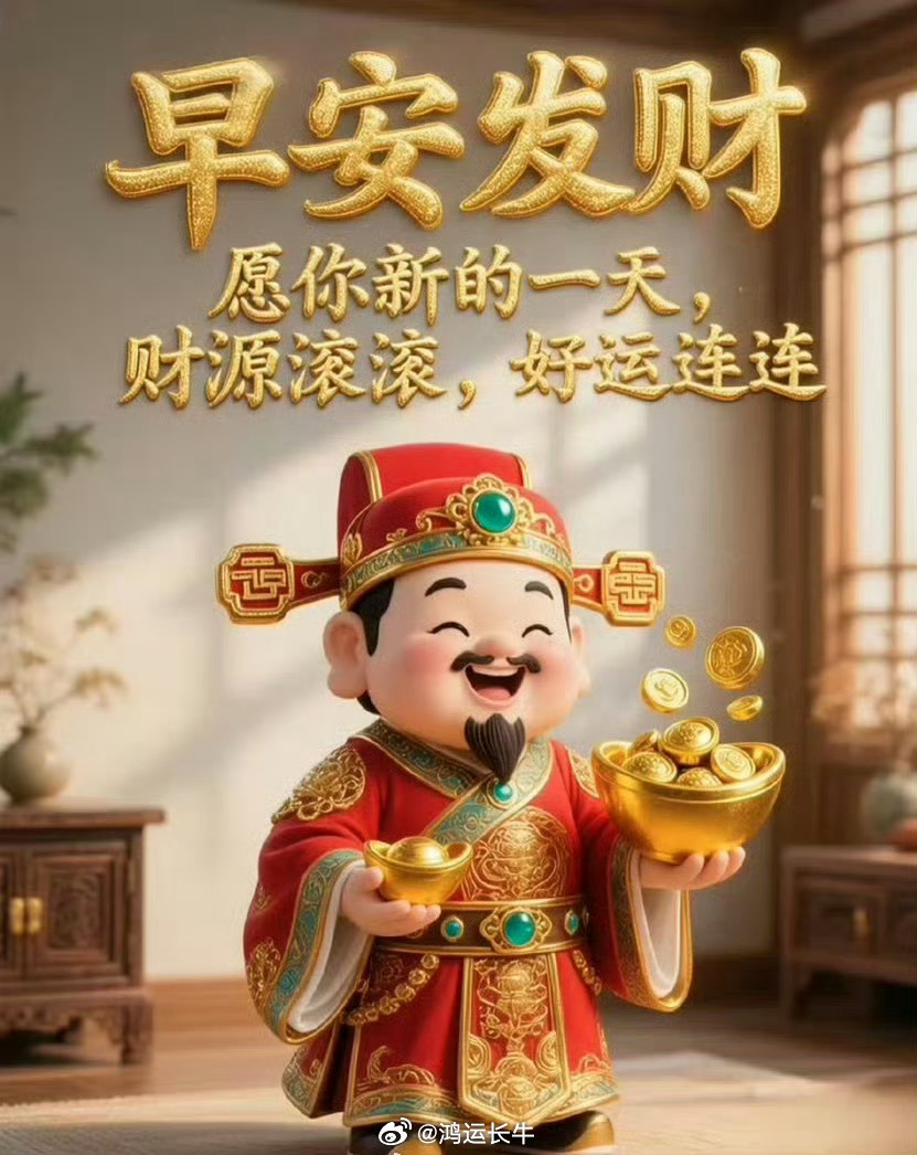 今天周四，早安，家人们☀️清晨的暖阳裹着好运悄悄降临，评论区扣一波888，让福气