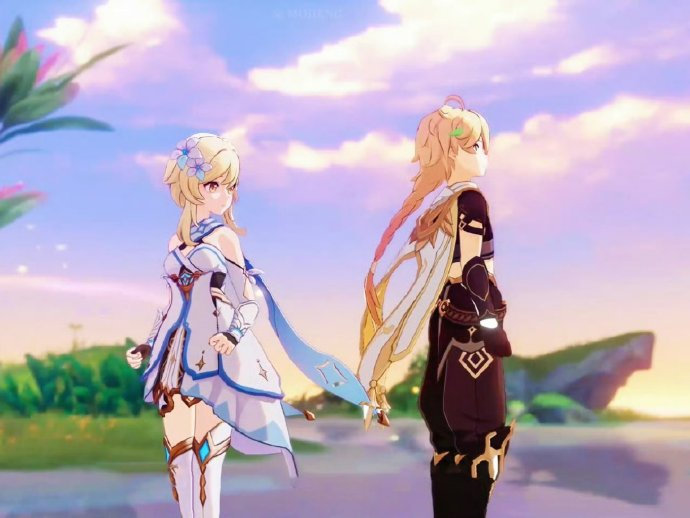 #原神我们终将重逢##原神双子#在这个世界只有你会这样叫我，荧我们终将重逢 ​​