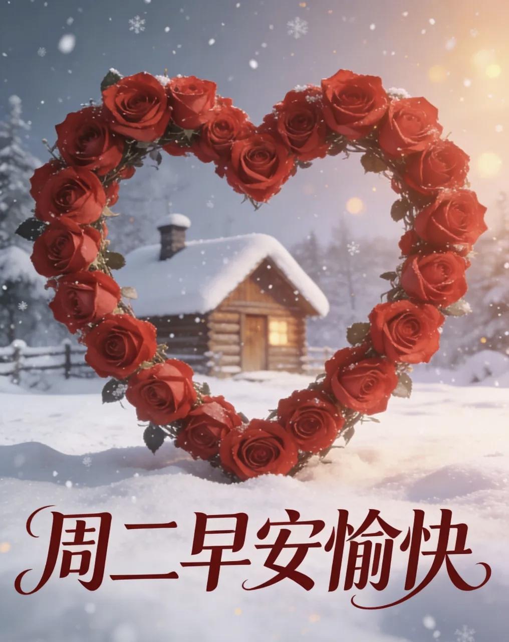 友友们：微笑开启今天，快乐迎接明天，幸福安康过好每一天！🌹😊🍎[心][招财