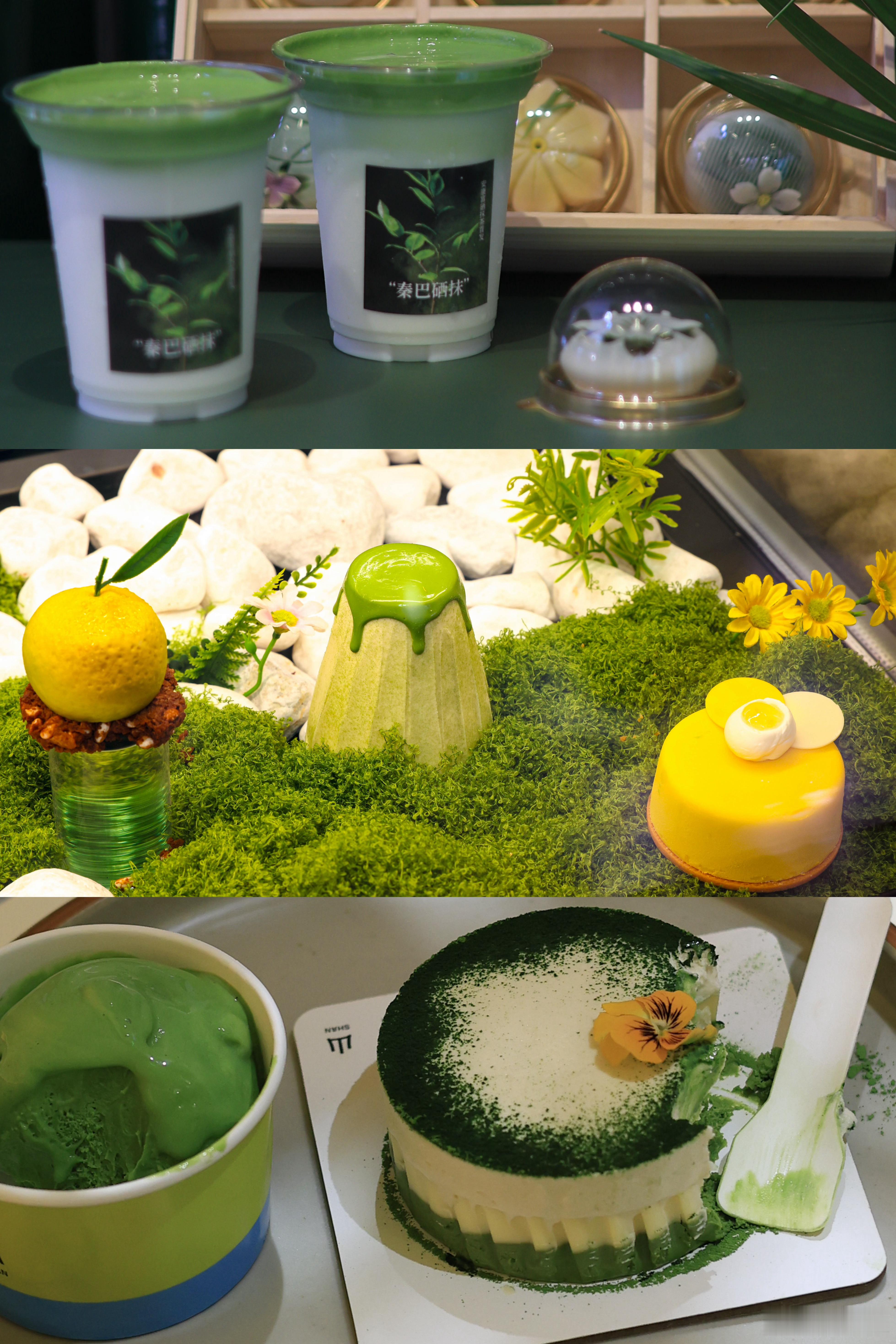 我们也有自己的现磨抹茶🍵被一抹青绿撞进眼里——本土品牌「三焙山」五店同开，现场