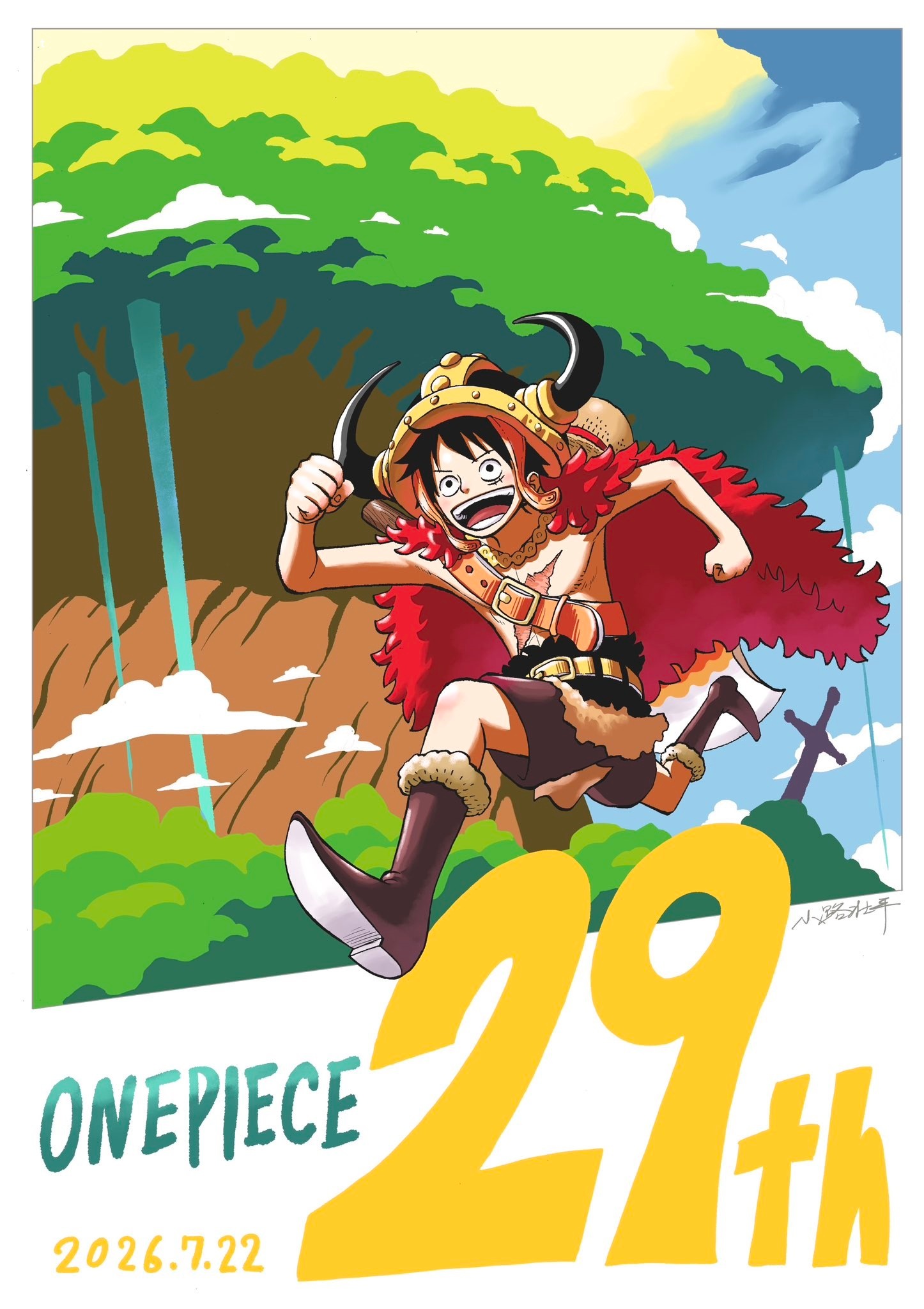 来自ONE PIECE学院作者小路壮平的海贼王29周年官方贺图来咯！！ 海贼王航