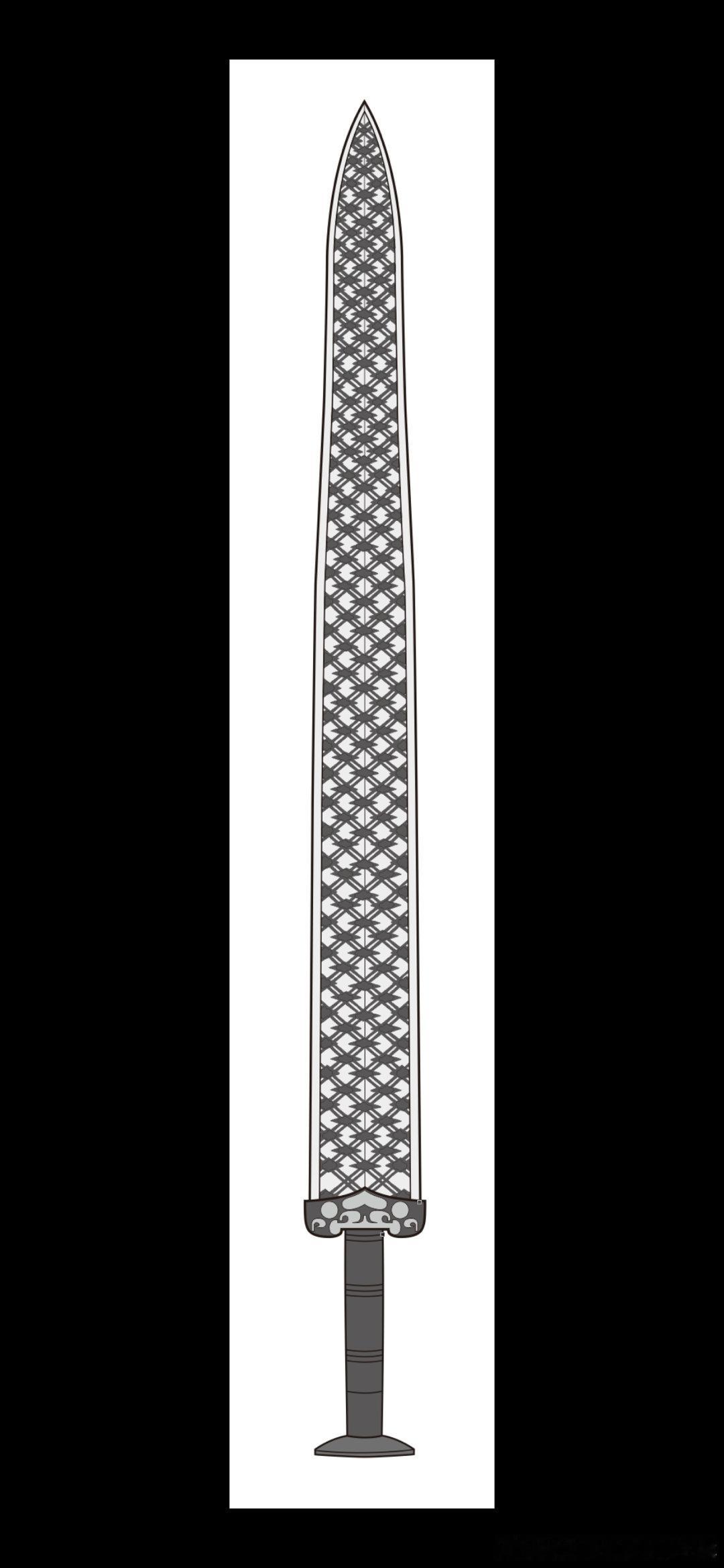 越王勾践剑我忍不了官方那个图重新画一遍