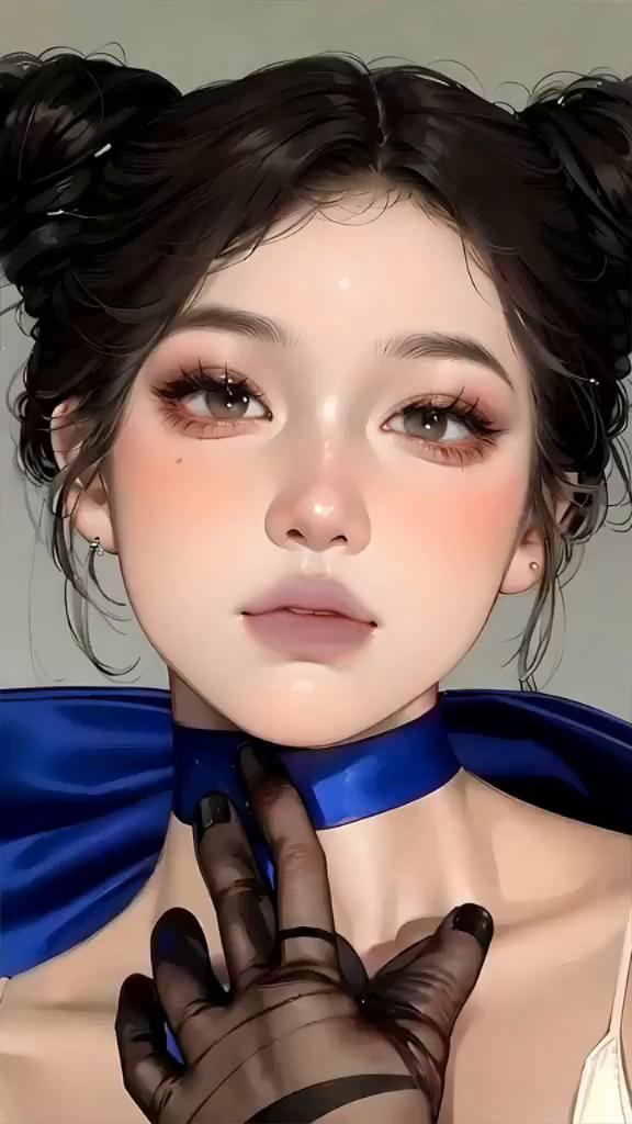 就目前还没看到有人比这个唇色对上这个特效更美的。