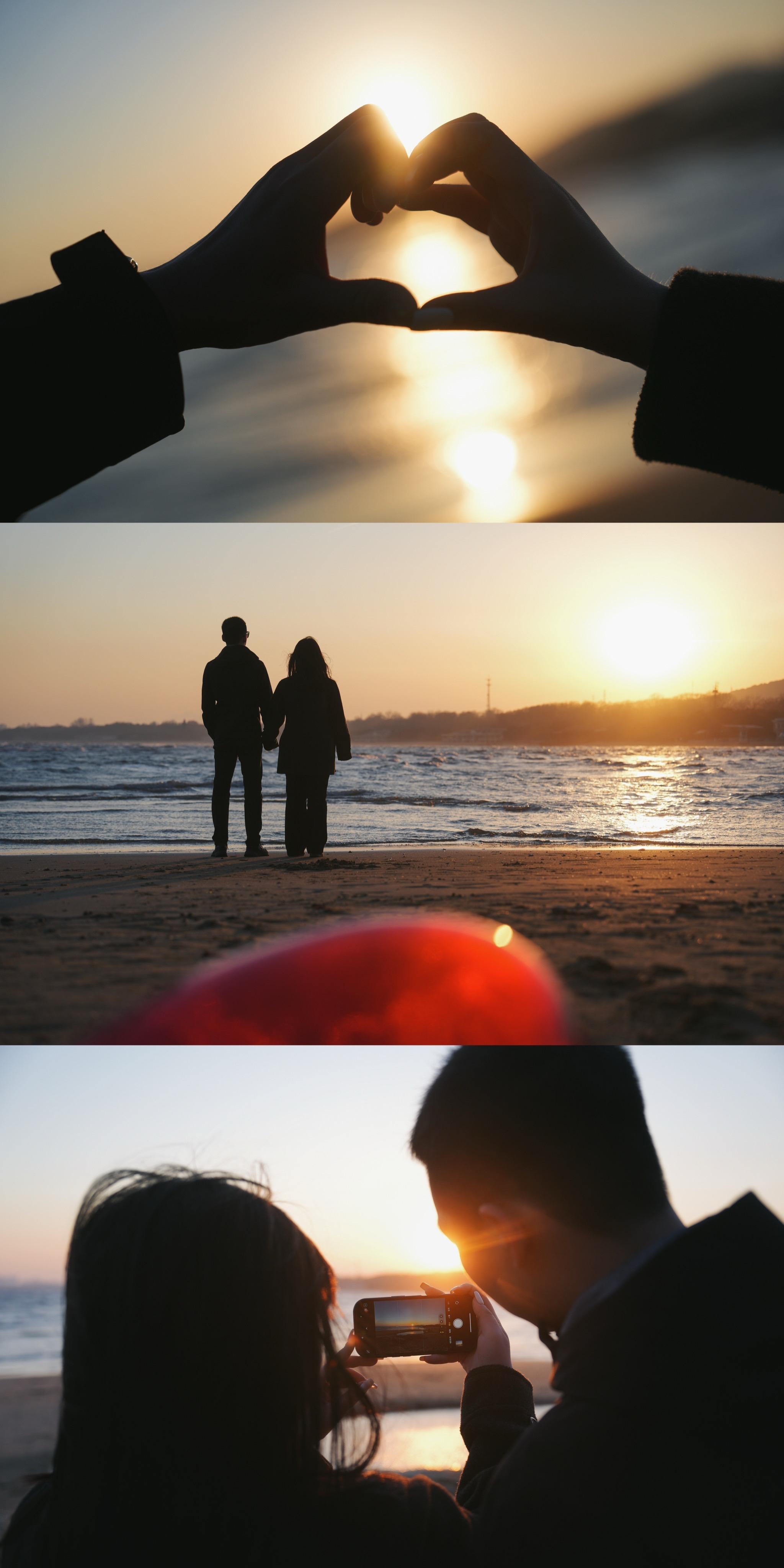老虎石旅拍日记。落日、海风、海鸥，和身边的你，一切都刚刚好.