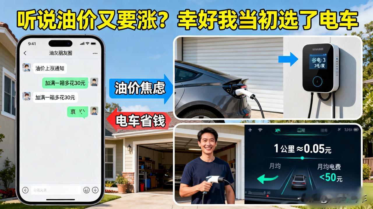 听说油价又要涨？幸好我当初选了电车

看着朋友圈一片哀嚎，我默默给我的小电车插上