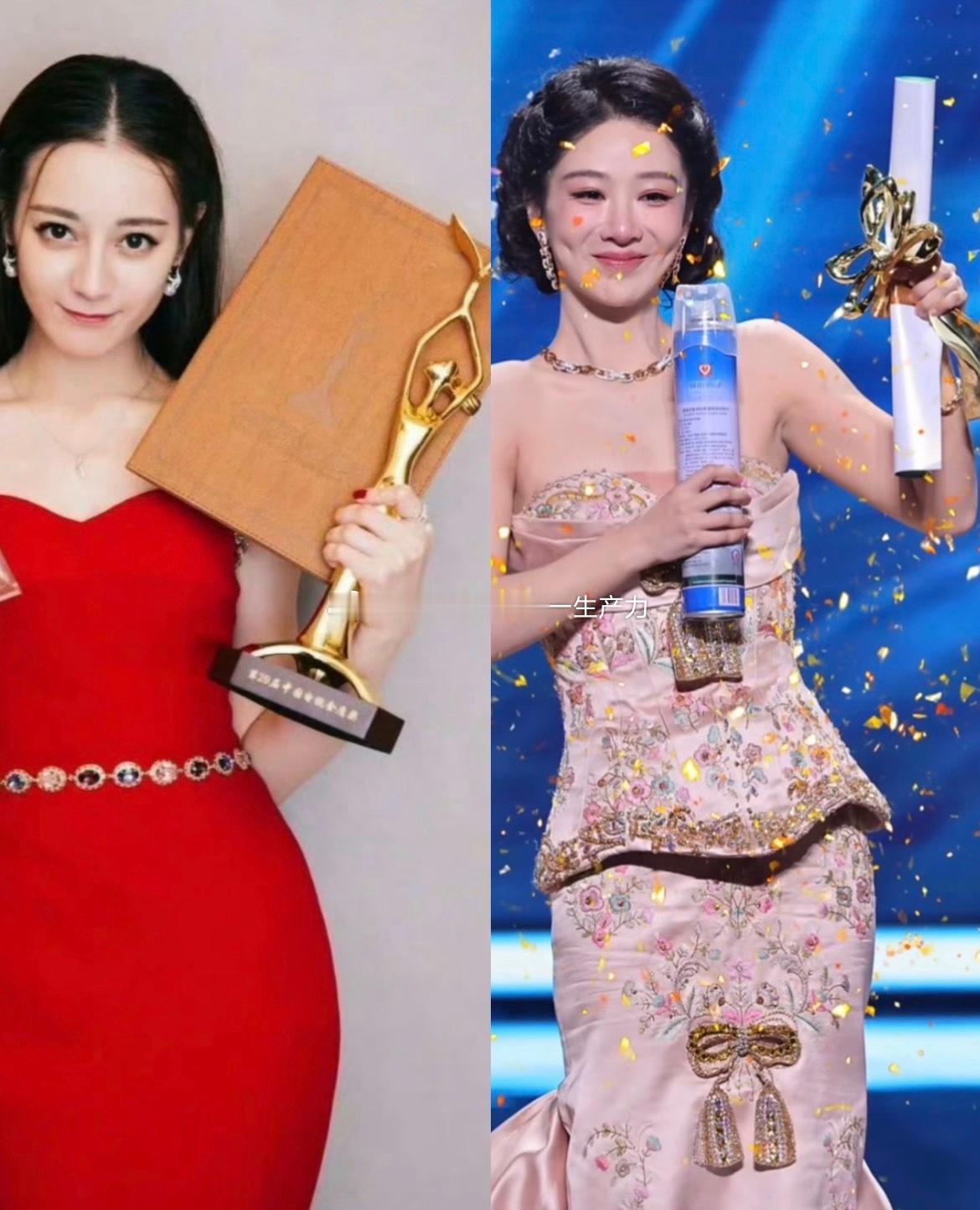 迪丽热巴金鹰奖 杨紫白玉兰两位92年极致反差