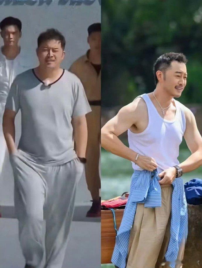 明星说瘦就真瘦啊完全惊呆了我，潘玮柏说瘦就能瘦很夸张，感觉明星都跟胖着玩似的，说