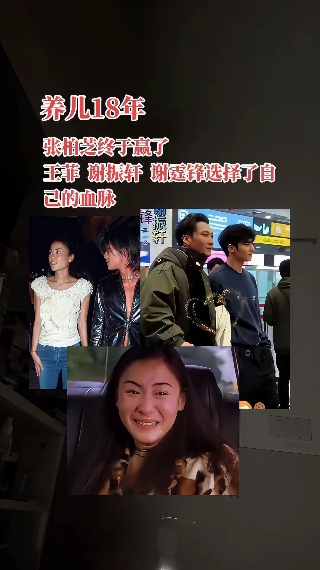 王菲和谢振轩，谢霆锋选择了自己的血脉。张柏芝终于赢了 谢振轩 谢霆锋 王菲 