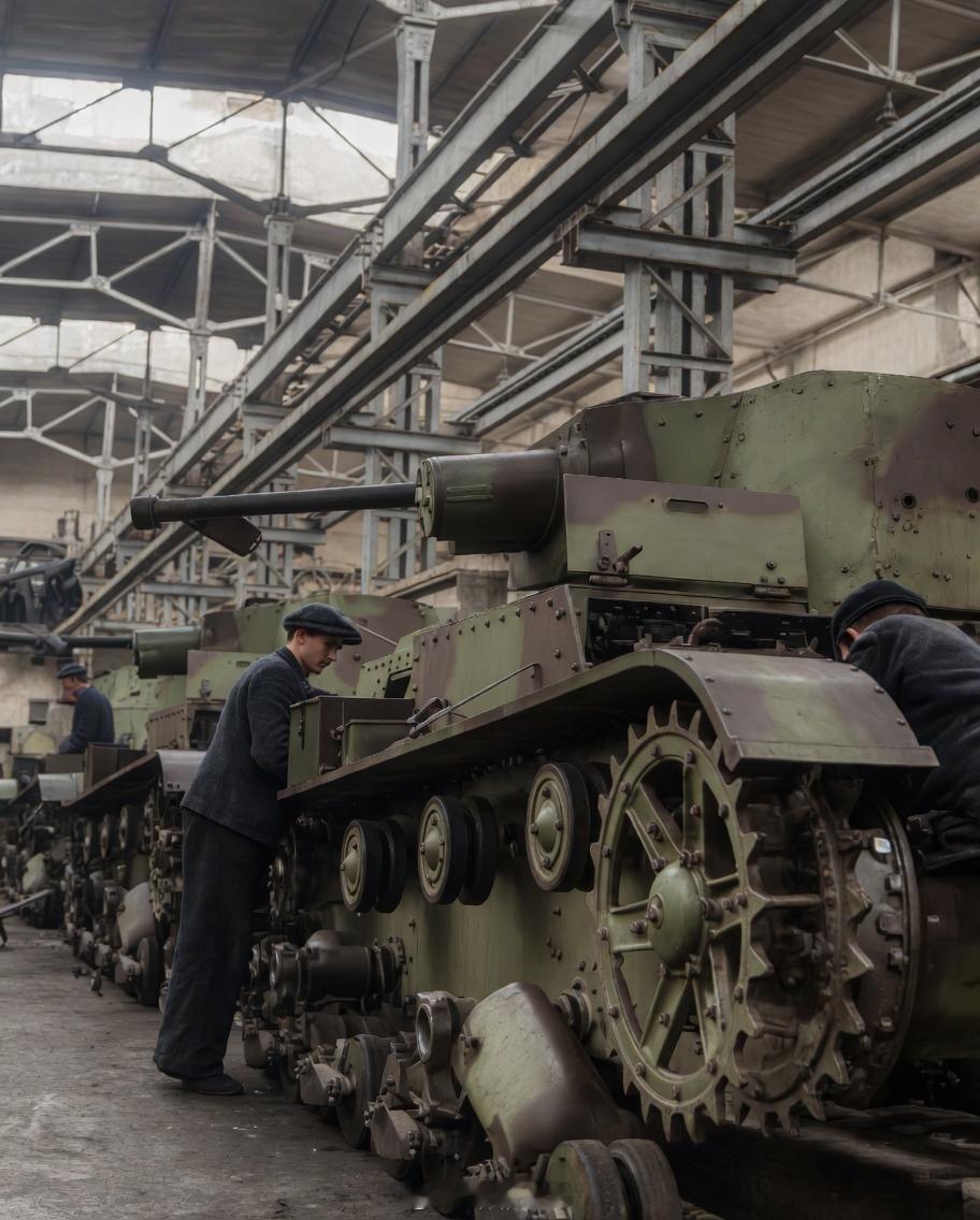 Ai热力追踪 波兰7TP轻型坦克于1935年至1939年间在乌尔苏斯的波兰国家工