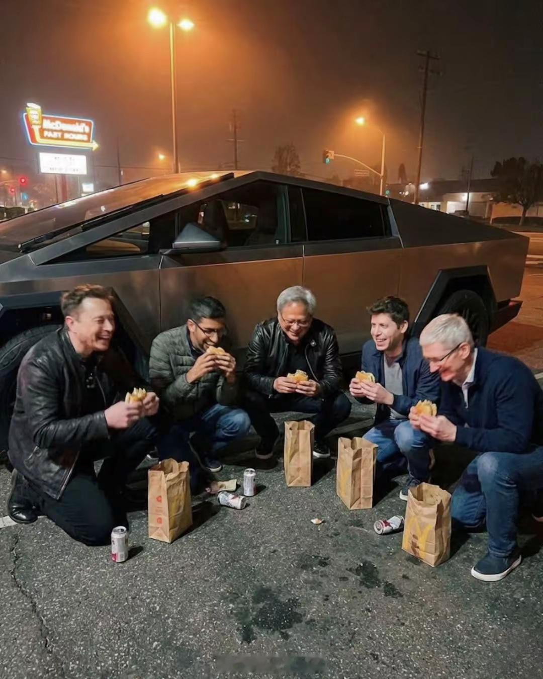 网友用AI做的还挺真实，只有老黄能亚洲蹲 