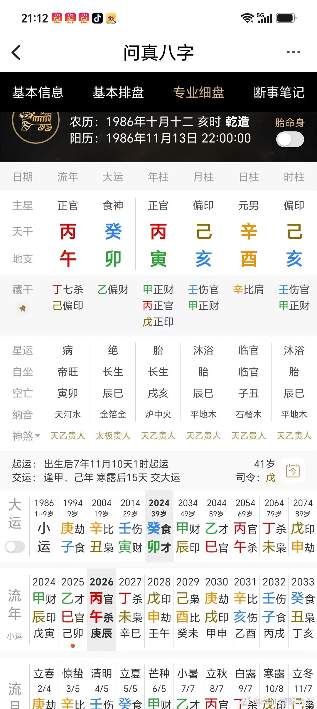 2005乙酉年，上海市高考理科状元。两印透干，且有官星丙火来生，虚透主文化、文凭